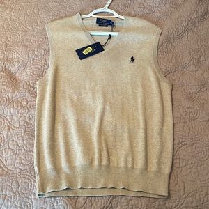 Mens small Ralph Lauren Pina cotton sweater vest NWT